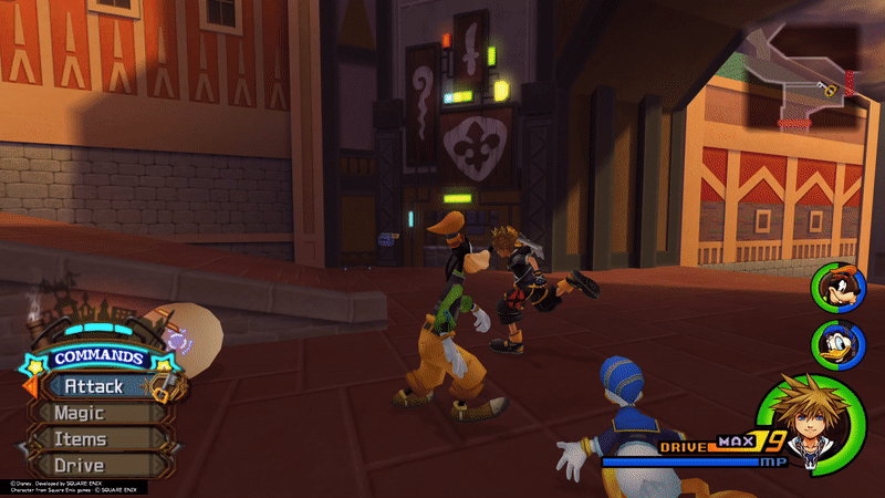 Sora from Kingdom Hearts 2 slashes at a volleyball, sending it bouncing into the air.