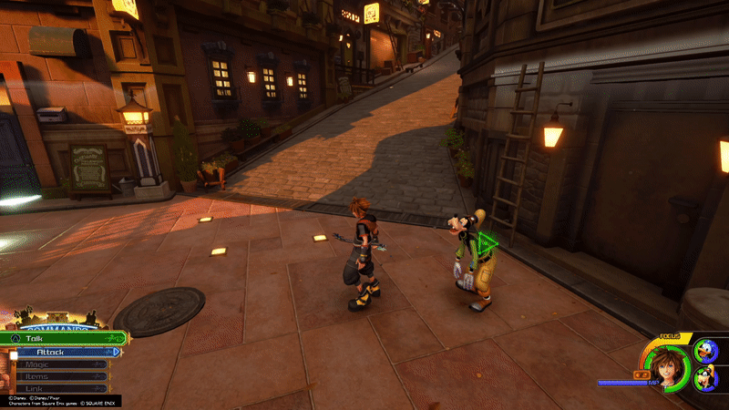 Sora from Kingdom Hearts 3 showcases an attack combo with a series of slashes. These attacks come out noticeably slower than the other image in this gallery.