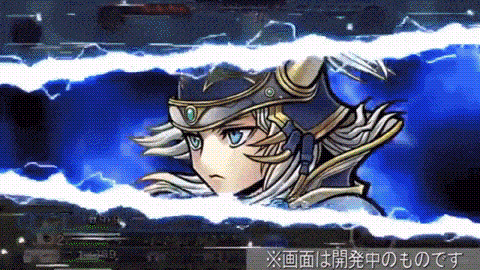 Several windows indicating character status are displayed, with a lot of 5 or 6 digit numbers. The closeup face of a knight cuts in center-screen, then the camera pulls back as this knight strikes some monsters several times with a sword. Each strike showers the screen in incomprehensibly large and frequent number values. 